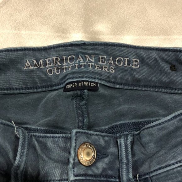 American Eagle Outfitters Blue/gray Jean Shorts Size: 2 - Picture 3 of 10